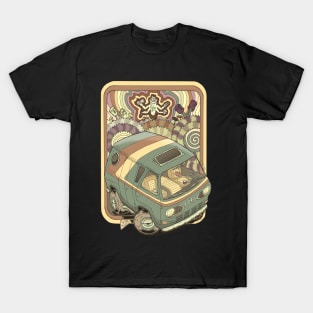 Vintage Customized Van Sepia T-Shirt